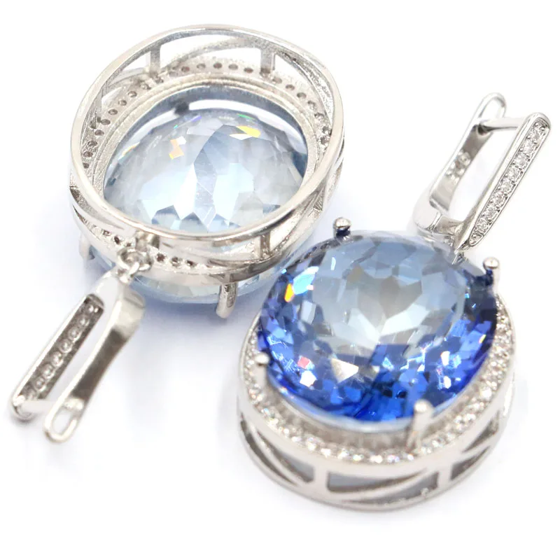 Серьги из серебра с Мистик топазом 17 5 г 22x18 мм|925 silver earrings|silver wedding earringswedding earrings |