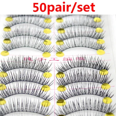 50/100 Пара клей для наращивания ресниц Faux Cils натуральных длинных 3d ресницы для наращивания ресниц Красота Индивидуальные ресницы для макияжа глаз - Цвет: 50pair style 9