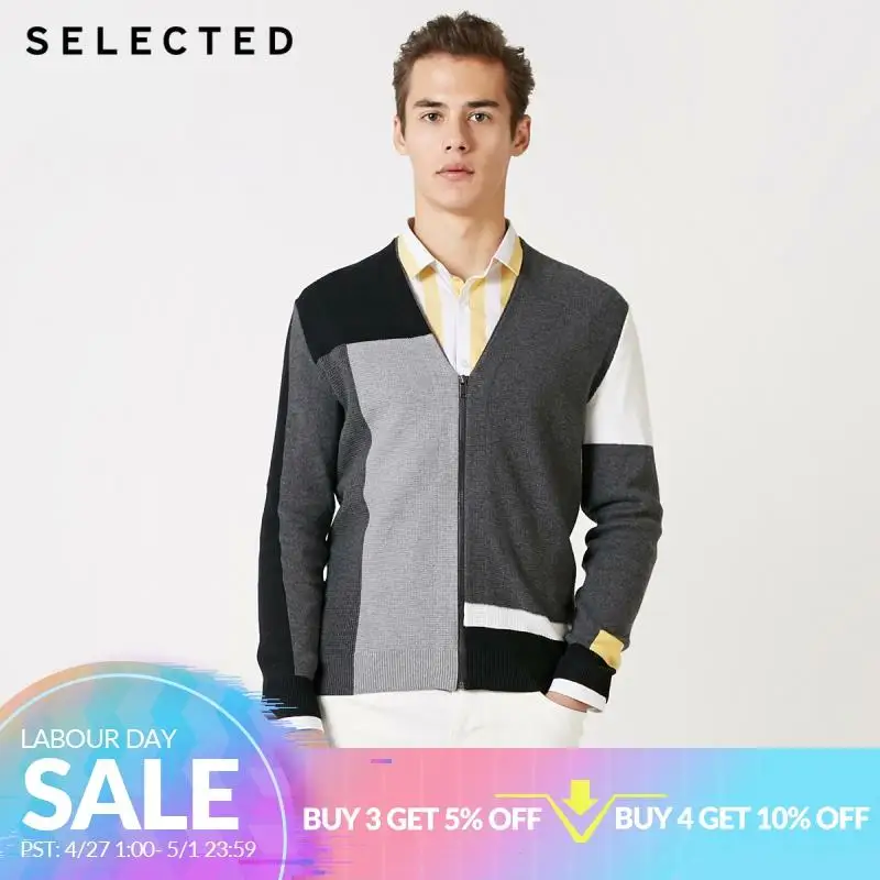 

SELECTED Men's Winter Cotton Zip-through Knit S|419124532