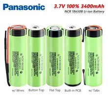 Panasonic 1x3,7 v Высокая дренажная 20a Ncr18650b батарея 3,7 V 3400mAh 18650 литий-ионный фонарь для внешнего аккумулятора светодиодный фонарик