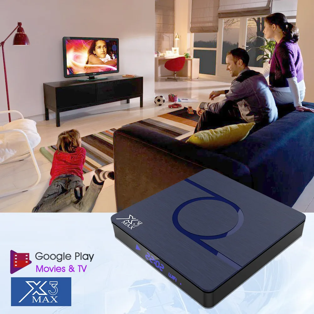 ТВ-приставка X3 MAX Amlogic S905X3 Android 9,0 4 Гб ОЗУ 32 Гб 64 Гб ПЗУ 2,4G 5G wifi Bluetooth медиаплеер 4K 8K UHD смарт-приставка