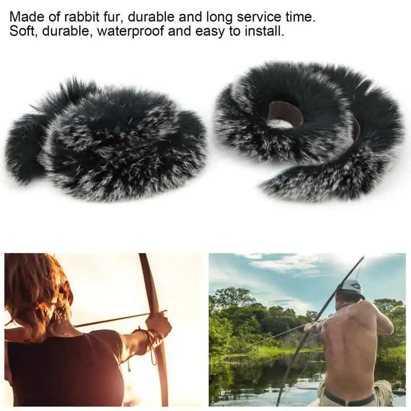 2xArchery Bow String Silencer Bowstring Rabbit Hair Dampener Recurve Bow LonNWTS 
