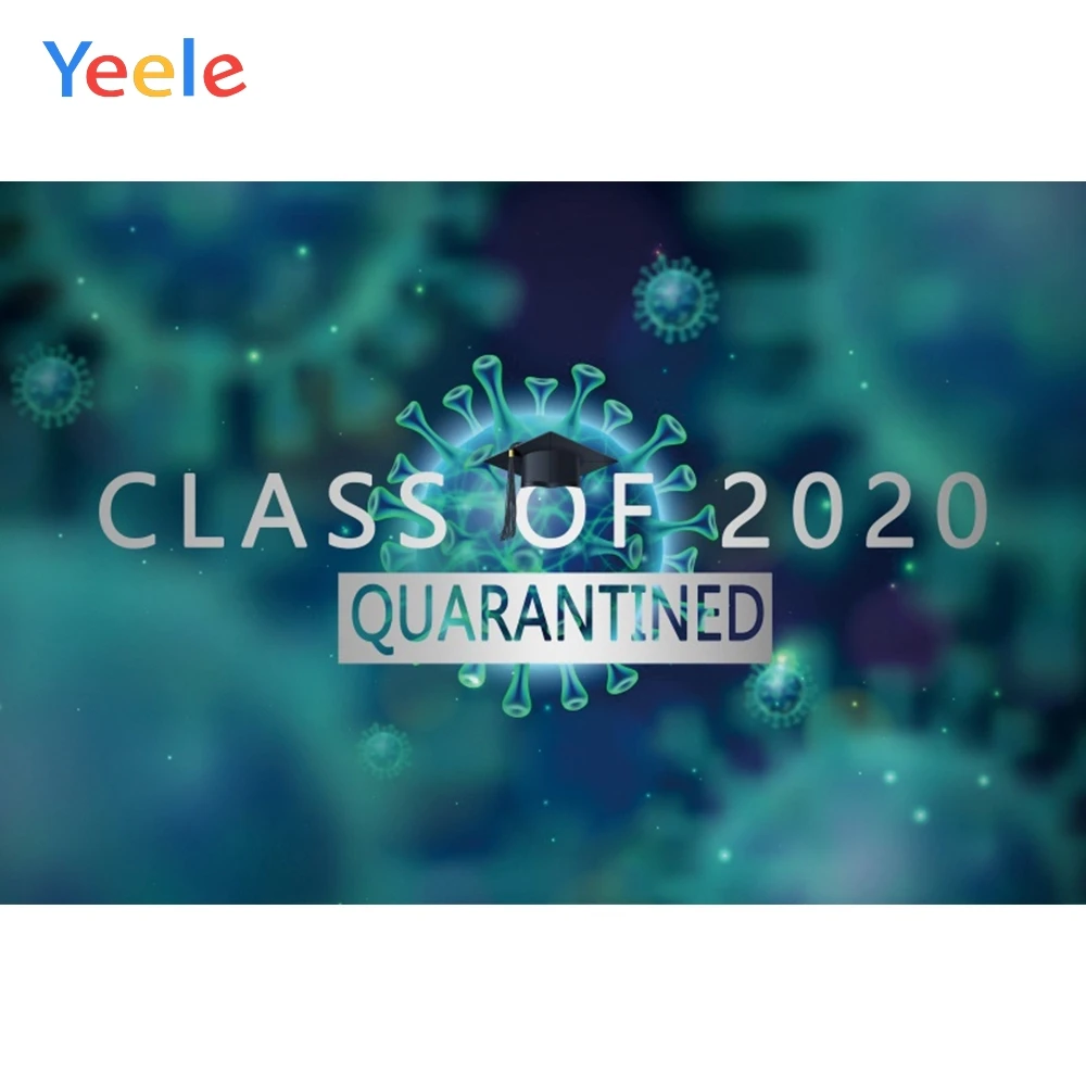 

Virus Graduates Graduation Class Of 2020 Quarantine Backdrop Vinyl Photography Background Photographic Backgrounds Photophone