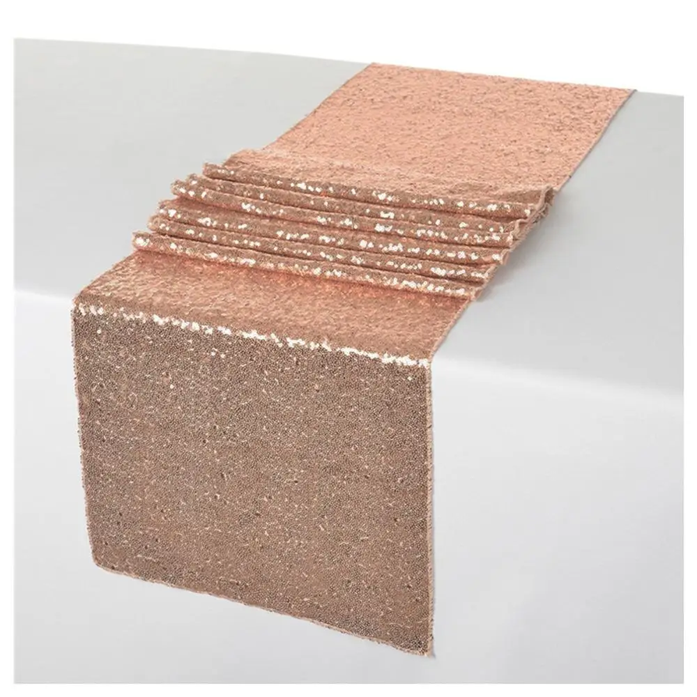 Rose Gold-5 pack 5 пачек, блестки, Настольная дорожка, матовая, зеленая, 12x48 дюймов, роскошная, с блестками, Настольная дорожка, s, Свадебные/вечерние, для столовой, Decorative-M1210 - Цвет: Rose Gold-5 pack