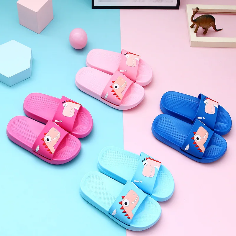 Kids Boys Girls Open Toe Slipper Cartoon Sliders Flip Flops Summer Mules Sandals