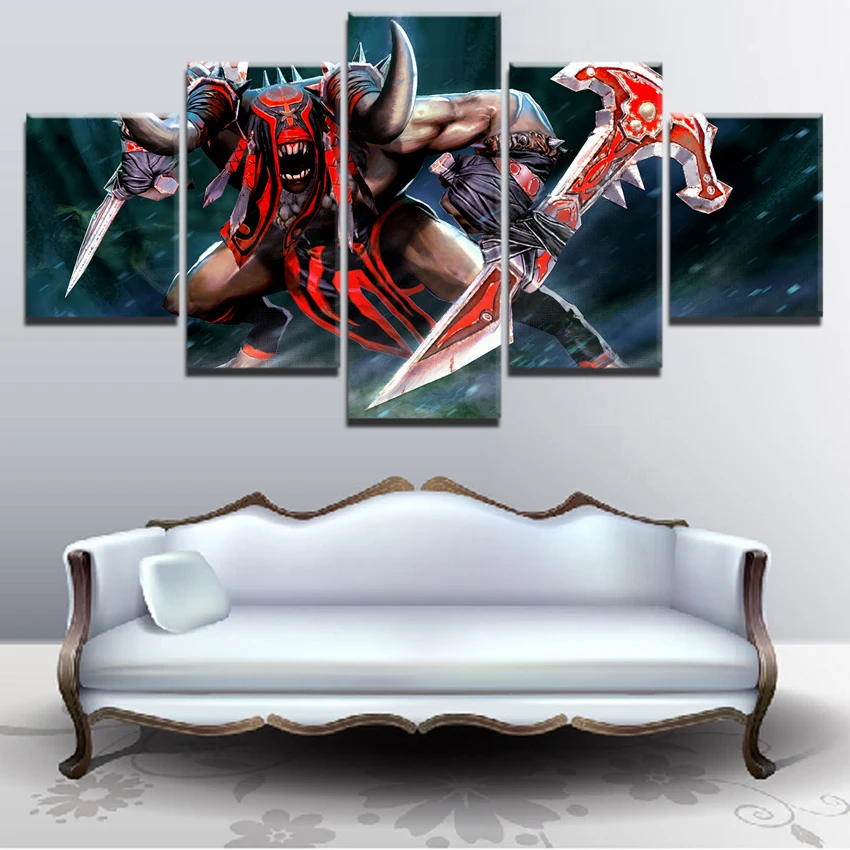  Modern Wall Art Decor Framework Modular Canvas Game Pictures HD Printed Painting 5 Panel Bloodseeke