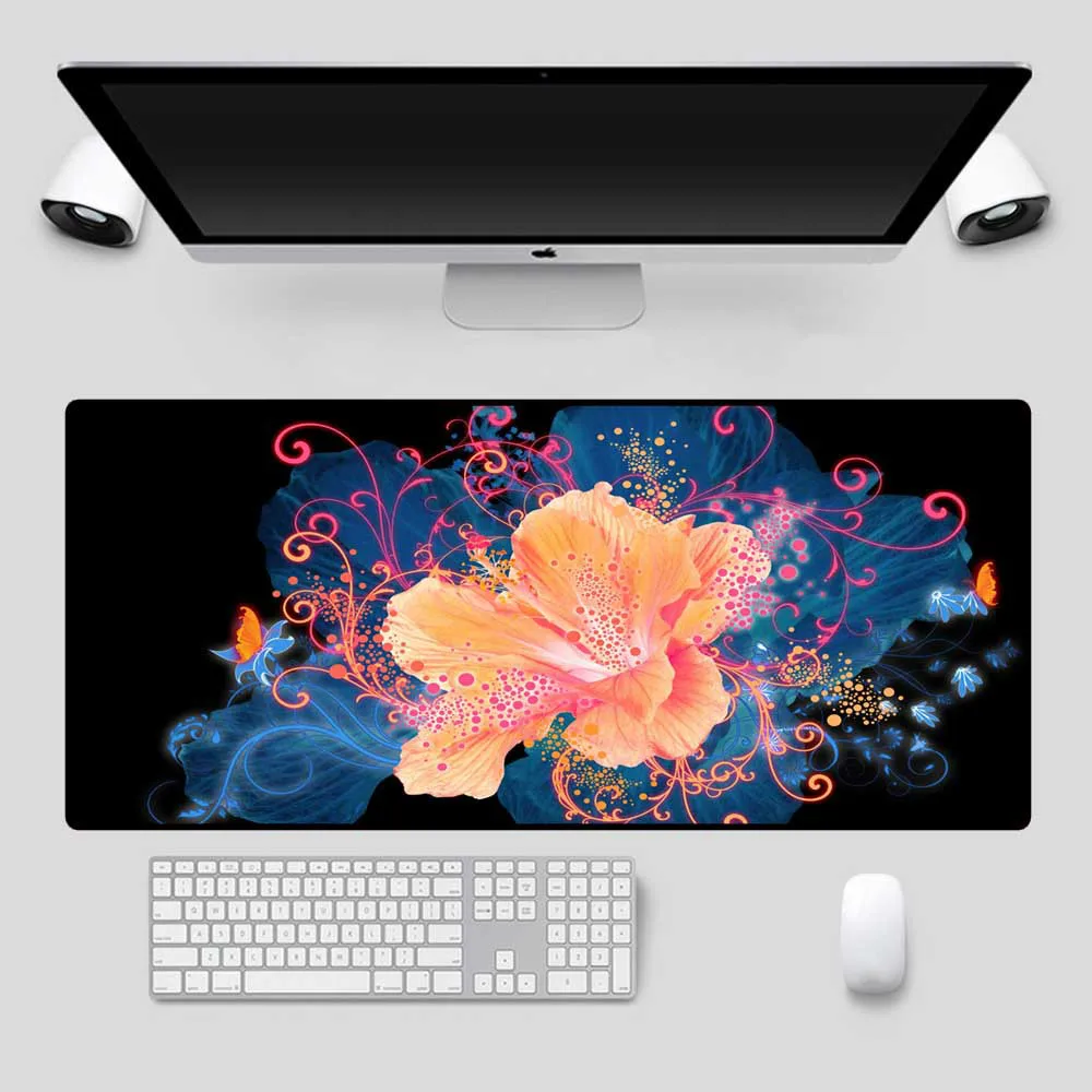 

Mairuige Flower Pattern Gaming Mouse Pad Computer Notebook Office Gaming Accessories Keyboard XXL Gaming Desk Mousepad Desk Mat