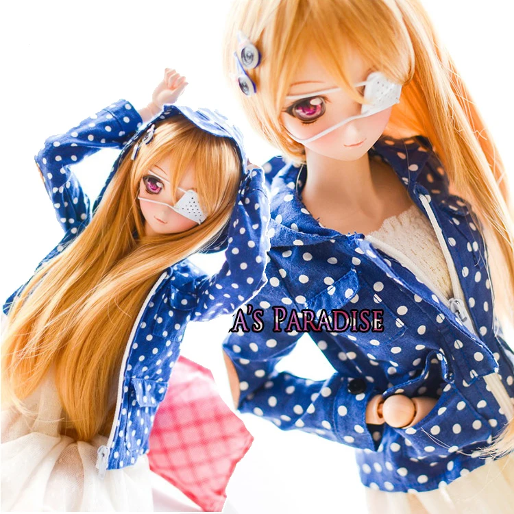 1 шт. Новая Одежда для кукол BJD для 1/3 SD DD Розовая/синяя свободная куртка с волнистым узором Повседневная одежда модные аксессуары для кукол