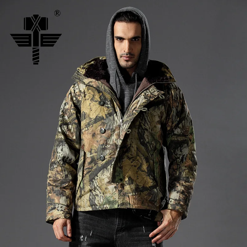 

Chief Brown Bear Polar Cold Cotton Coat Camouflage Cotton Winter MEN'S Wear Windproof Warm Cold Camouflage Winter