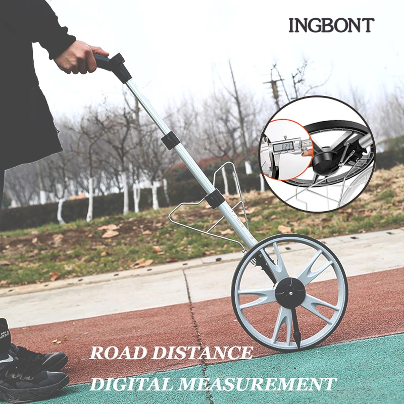 

INGBONT 0-9999m Multi-Purpose Foldable Measuring Tool Digital Display Roller Professional Telescopic Long Distance Measure Wheel