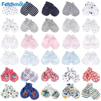5Pairs Newborn Baby Anti Scratching Gloves Cotton Scratch Mittens Cotton Baby Glove Newborn Protection Face 1