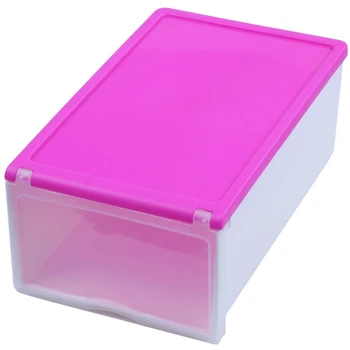 

HOT Transparent Drawer Case Plastic Shoe Storage Boxes Organizer Stackable Box