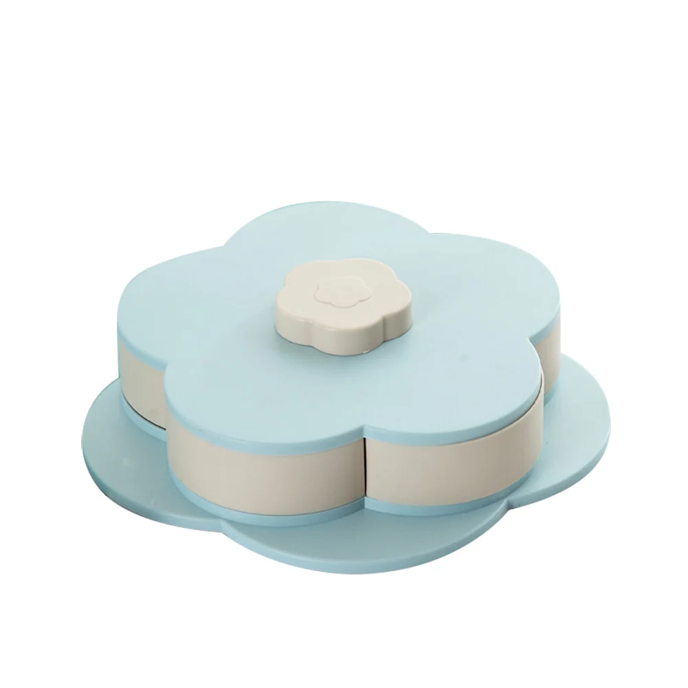 small single layer Коробка для закусок, конфетница, лепесток, вращающаяся тарелка для сушеных фруктов, лоток для хранения закусок для рождественской вечеринки LXY9 - Цвет: small single layer