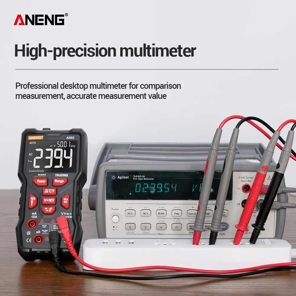 ANENG AN82 Digital Multimeter Professional 9999 Tester esr DIY Transistor Capacitor NCV Testers True RMS Analog meter Multimetro