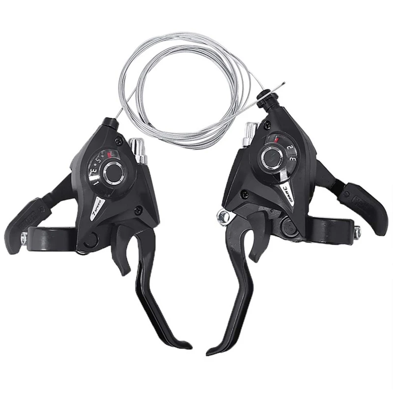 1 Set 3*7 Speed Mountain Bike Shift Brake Lever Combo Set MTB Thumb Shifters Derailleur Bicycle