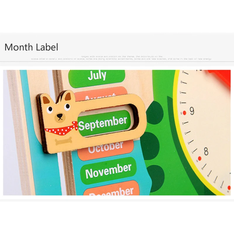  Wooden Toys Baby Weather Season Calendar Clock Time Cognition Preschool Educational Teaching Aids T - 4000537782198