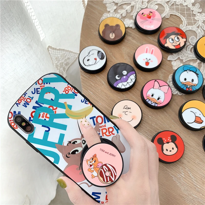 

New universal mobile phone bracket cute animal airbag mobile phone extension frame finger support cartoon mobile phone holder