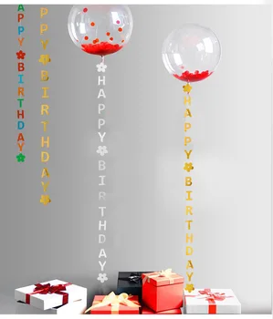 

Multicolor Happy Birthday Balloon Hanging Decoration Kids Birthday Baby Shower Party Wedding BOBO Balloons Paper Garland Decor