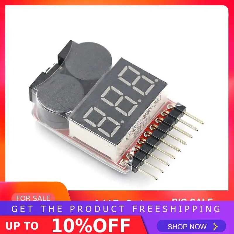 Для 1-8S Lipo/li-ion/Fe напряжение батареи 2в1 тестер низкого напряжения Звуковой сигнал