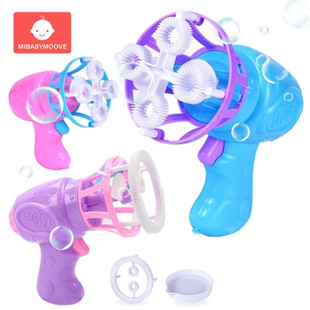

Bubble Blower Machine Electric Automatic Bubble Maker Gun with Mini Fan Kids Outdoor Swimming Bathtub Soap Machine Water Toys