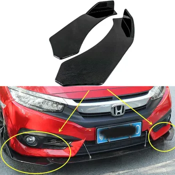 

2pcs Black Car Front Bumper Splitter Lip Body Protector Diffuser Bumper Canard Lip Body Shovels Kit bumper