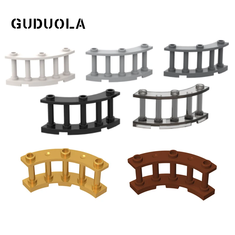 

Guduola Building Block Fence Spindled 4x4x2 Quarter Round with 3 Studs (21229) MOC Build Educational Brick Toys Parts 20pcs/LOT
