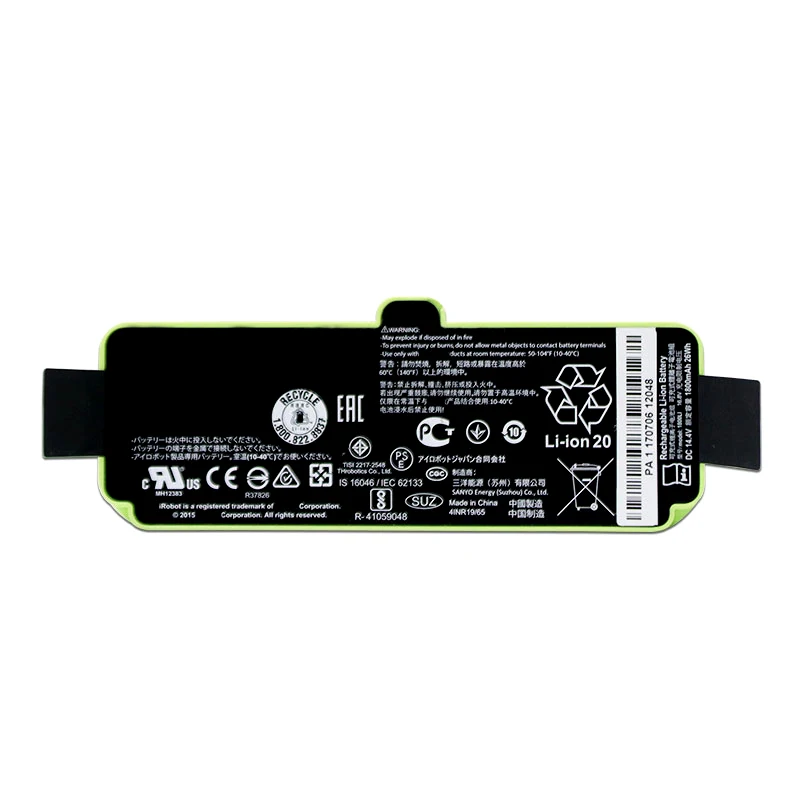 Аккумулятор 14,4 В 1800 мАч для iRobot 805 860 870 880 890 960 980