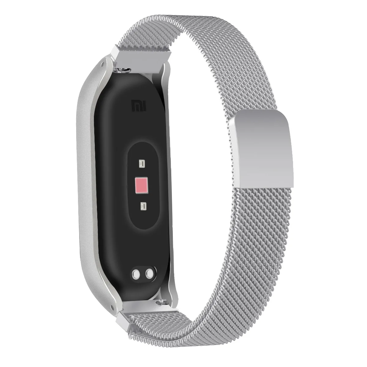 Серебристый Сказочные Смарт-часы, браслет на запястье для Xiaomi mi, ремешок 3 pulseira, металлический нержавеющий ремешок для Xiaomi mi, браслет 4 correa mi band 3 4 - Цвет: Серебристый