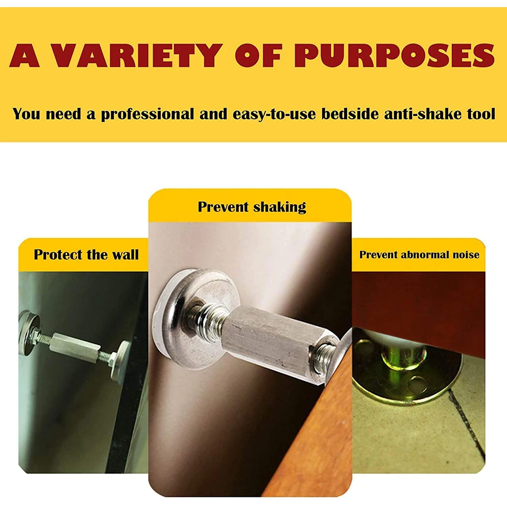 Adjustable Threaded Bed Frame Headboard Stoppers 56-120mm Bed Frame Anti-Shake Tool Hardware Fasteners Home Fixed Tool
