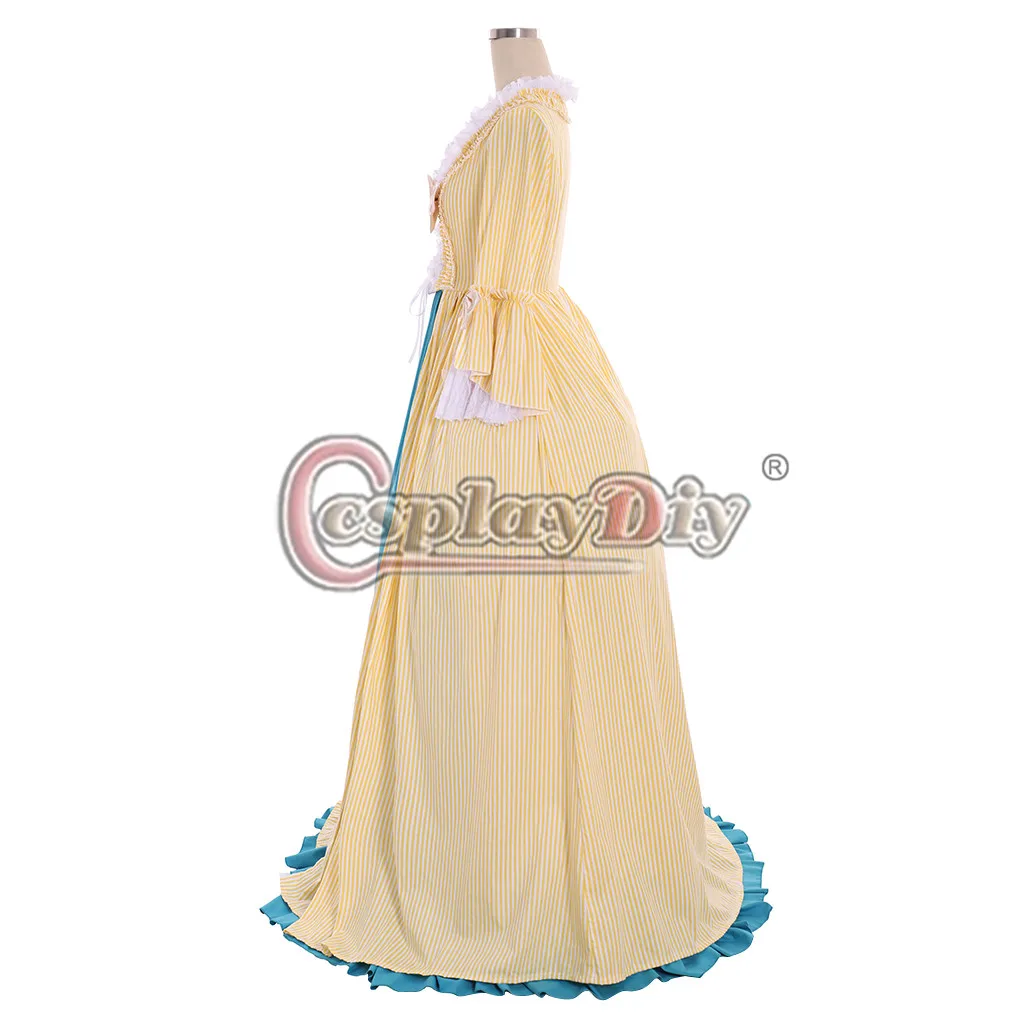 Cosplaydiy женское бальное платье Rococo платье в полоску 18-я Англия британская Рококо Мария Антуанетта Принцесса Королева вечерние платья L320