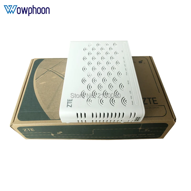 Горячая Распродажа 5,0 версия zte F660 GPON ONT 4FE+ 1TEL+ 1USB+ wifi, английская прошивка оптический сетевой терминал