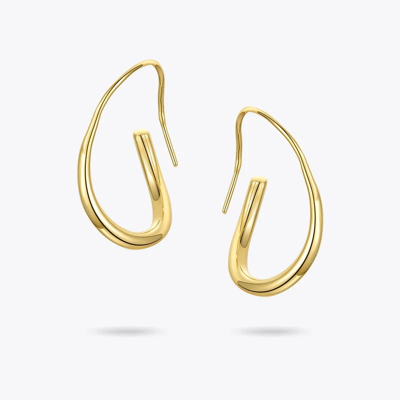Женские серьги-кольца ENFASHION простые серьги неправильной формы 2020 подарки Модная