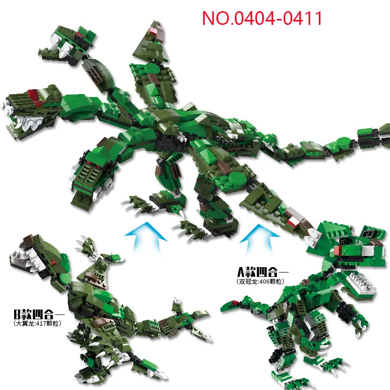 

NEW Jurassic Park Dinosaur Mecha blocks Tyrannosaurus Rex Raptor Model Assembled Building Block Kids Toys For Gift