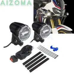 Светодиодный противотуманный фонарь для мотоцикла с регулируемым монтажным кронштейном для BMW R1200 F800 Kawasaki Ninja HONDA Spot Lamp