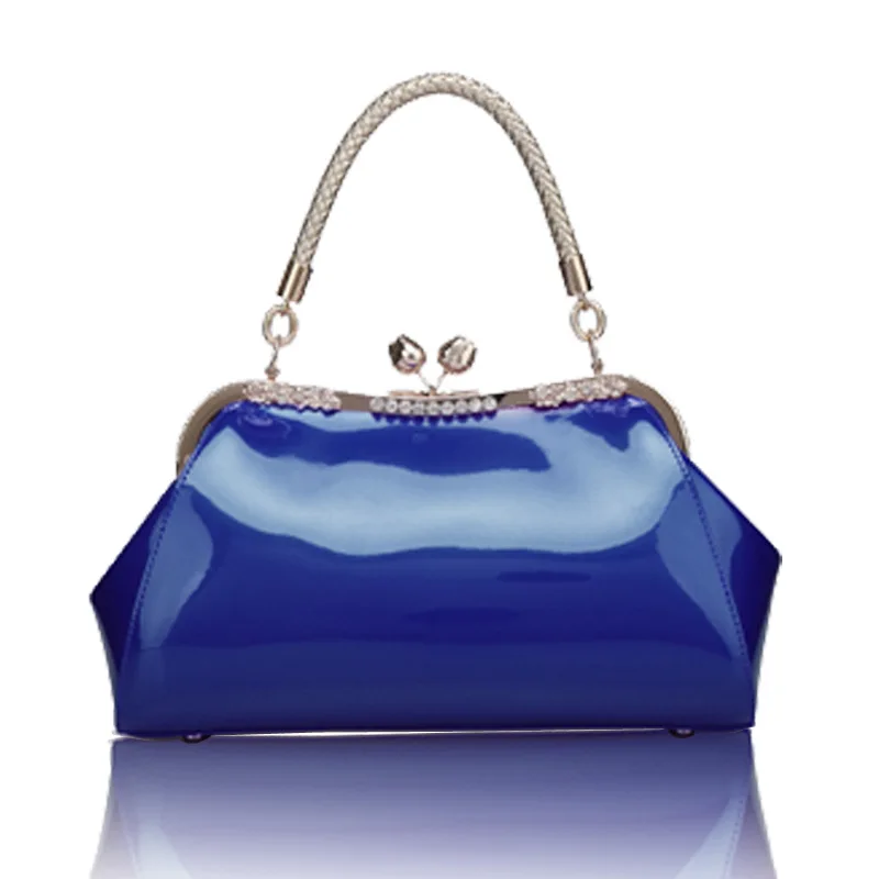 

WOMEN'S Bag a Generation of Fat 2018 Autumn And Winter New Style One-Shoulder Handbag Fashion Patent Leather Rose Clip Bag Brida