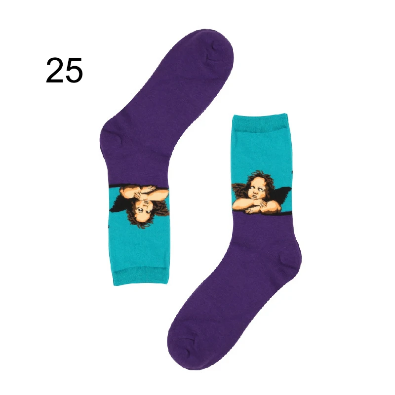 Повседневные однотонные носки с 10 буквами Harajuku, флуоресцентные зеленые носки без пятки для мужчин и женщин, унисекс, хлопковые зимние носки для девочек 1236 - Цвет: 25