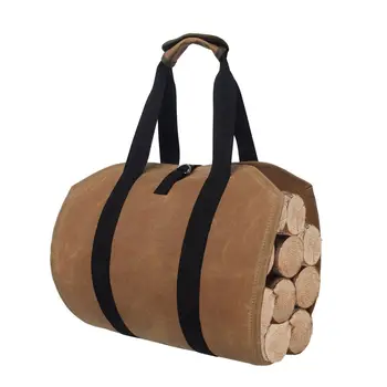 

Outdoor High-quality Canvas Bag Wear-resistant Durable Large-capacity Firewood Carrier Storage Bag