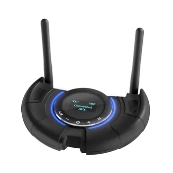 

TX800 Long Range Wireless Bluetooth 5.0 Receiver Transmitter LCD Display APTX Low Latency Wireless Audio Adapter With 3.5mm Aux