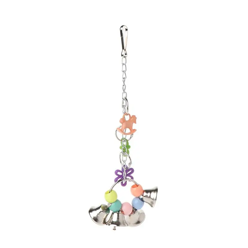 Домашние любимцы птицы попугаи игрушки держатель стенд Висячие с маленькими колокольчиками красочные шары- S004