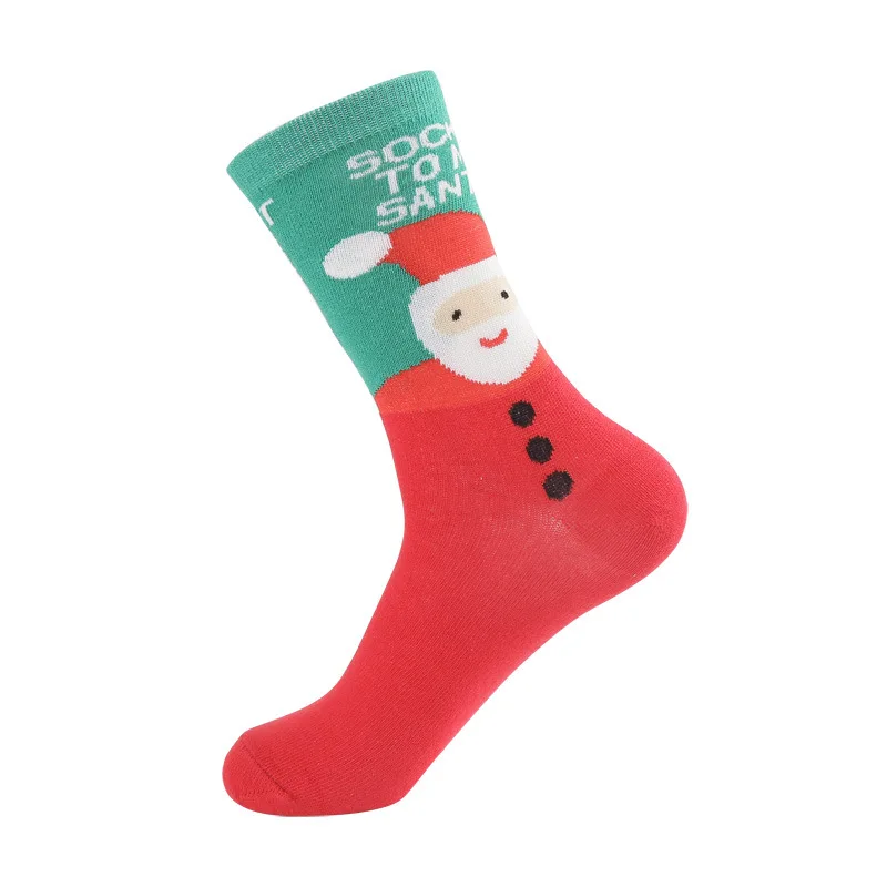 New autumn and winter new year fashion Santa Claus Christmas snow elk gift cotton socks men and women Christmas gifts - Цвет: 11