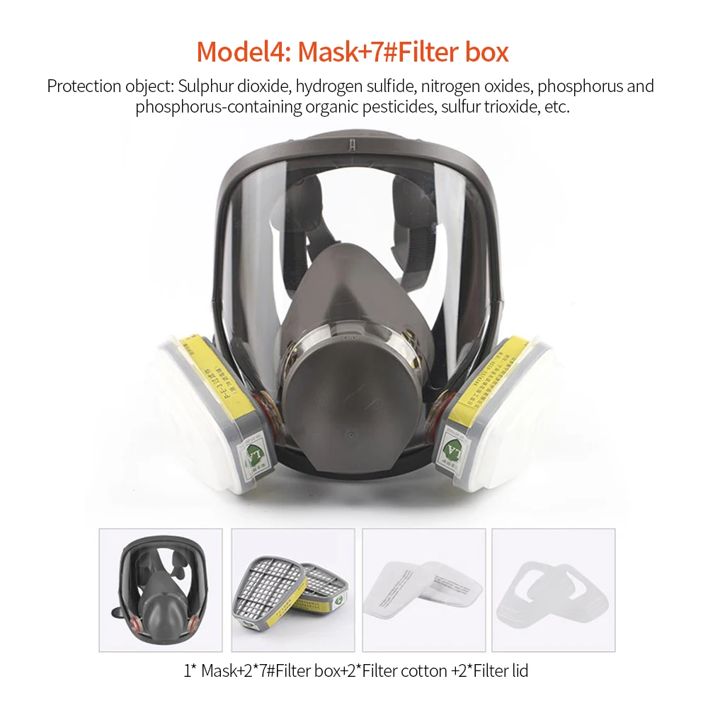 

Series Full Face Protective Mask Specially Used for Spray Paint Chemical Pesticide Fire Control Formaldehyde Decoration Smog