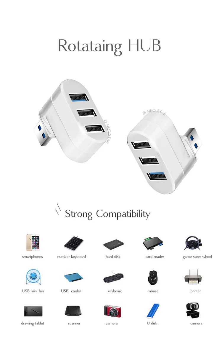 NEO STAR Multi 2,0/3,0 концентратор USB разветвитель периферийные устройства Аксессуары для компьютера высокоскоростной usb-хаб разветвитель для ноутбука