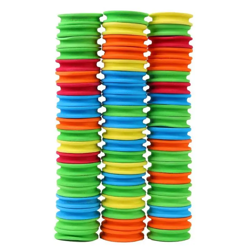 

100pcs Round Foam Wire Board Winding Line Board Hook Rig Winder Keeper Bobbins