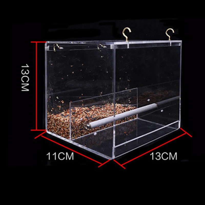 1 шт. кормушка для птиц 13x11x13 см семена без бардака питомец кормушки для птиц игрушки для попугая канарейка Cockatiel Финч аккуратный загон