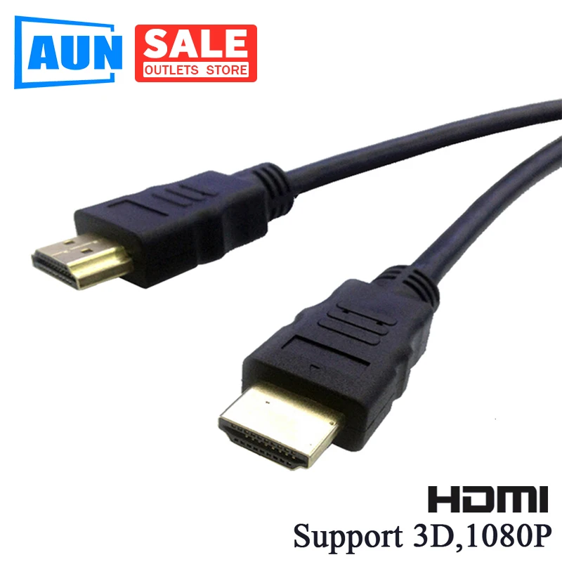AUN HDMI черный Высокоскоростной Мужской мужской передачи данных линии. Поддержка