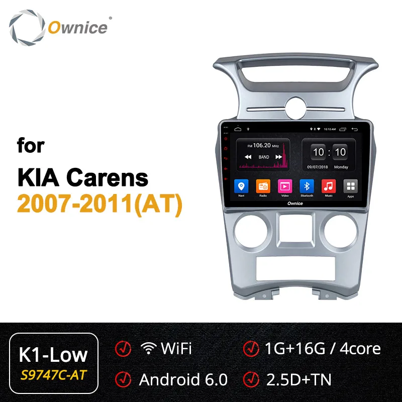 Ownice K3 K5 K6 Octa Core Android9.0 автомобильный DVD стерео радио gps плеер для Kia Carens 2007 2008 2009 2010 2011 4G DSP 360 панорама - Цвет: S9747-2 K1-Low