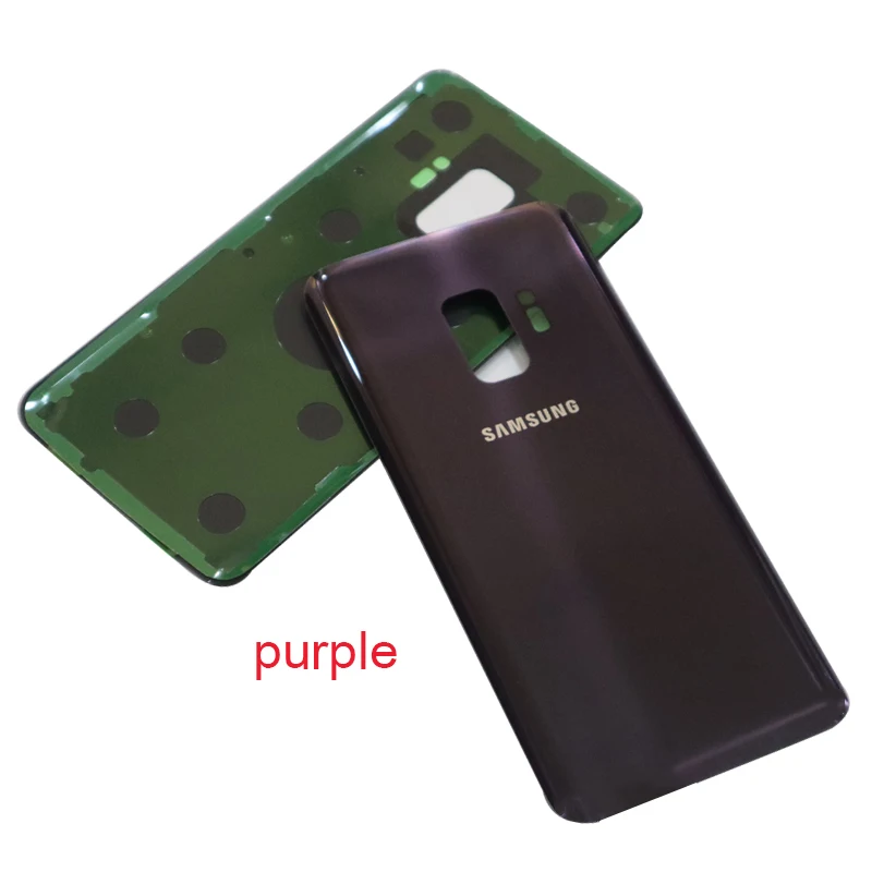 Задняя крышка galaxy s9 чехол для samsung S9 Plus capinha S9+ задняя крышка на заднюю дверь, чехол со стеклянной задней крышкой, запасная крышка для samsung Galaxy S9 - Цвет: Purple