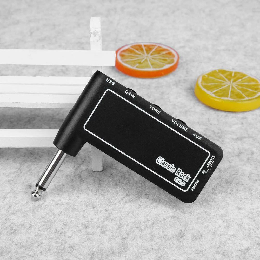 Durable Tone Rechargeable Electric Accessories Headphone Amplifier Bass Mini Portable USB Guitar Plug Phone ABS Classic Rock