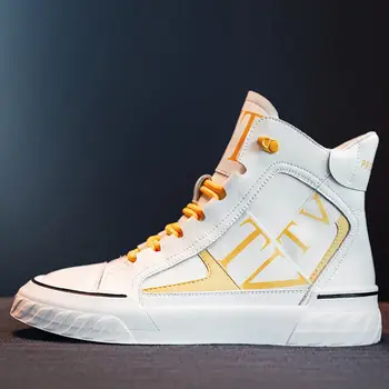 

Autumn Martens Boots Women's Shoes All-match White Ankle Boots High-Top Shoes Spring Single Boots Fashion