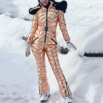 Moda damska odzież narciarska kurtka z kapturem Outdoor Sports Zipper jednoczęściowa odzież narciarska rekreacyjna tanie i dobre opinie Eillysevens Stałe COTTON Na co dzień CN (pochodzenie) NONE WOMEN 31 (włącznie)-50 (włącznie) Szerokie spodnie Ski suit